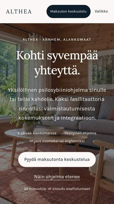 Screenshot of althea.fi