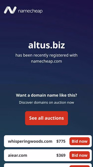 Screenshot of altus.biz