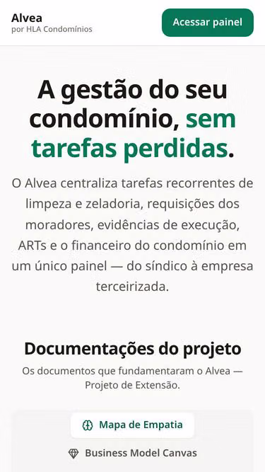 Screenshot of alvea.app.br