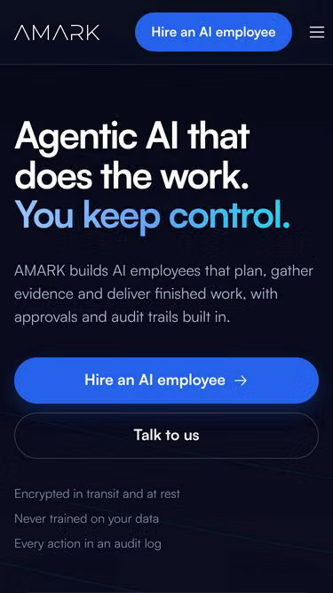 Screenshot of amark.ai