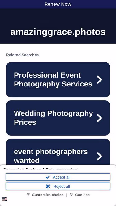 Screenshot of amazinggrace.photos