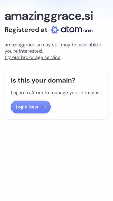 Screenshot of amazinggrace.si