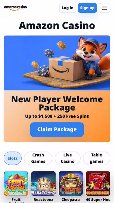 Screenshot of amazon-casino.bet