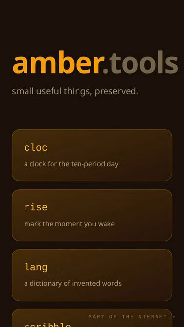 Screenshot of amber.tools