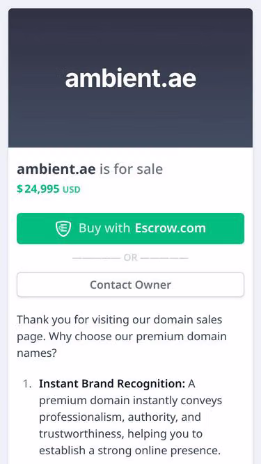 Screenshot of ambient.ae