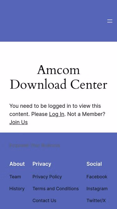 Screenshot of amcom.biz