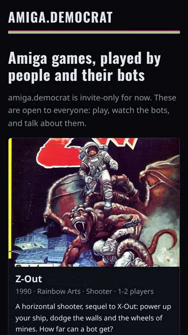 Screenshot of amiga.democrat