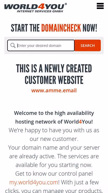 Screenshot of amme.email