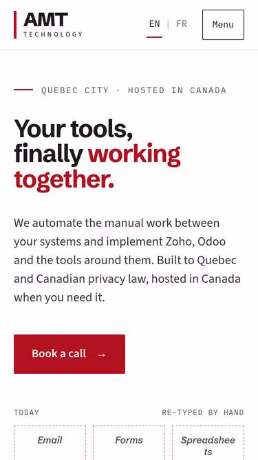 Screenshot of amt.technology
