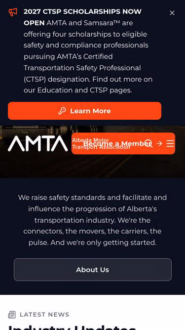 Screenshot of amta.ca