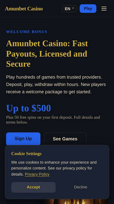 Screenshot of amunbet.io