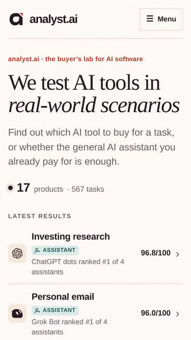 Screenshot of analyst.ai