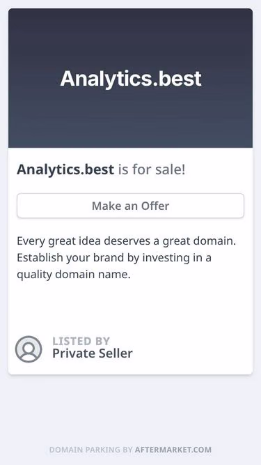 Screenshot of analytics.best