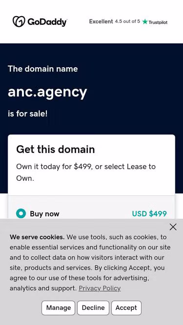 Screenshot of anc.agency