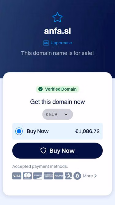 Screenshot of anfa.si