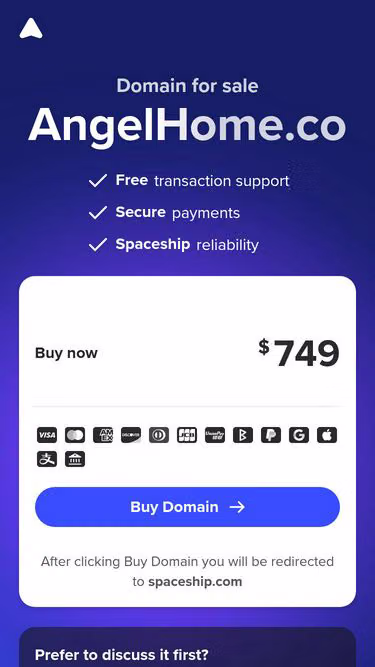 Screenshot of angelhome.co