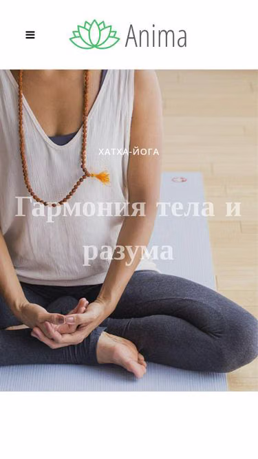 Screenshot of anima.yoga