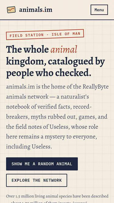 Screenshot of animals.im
