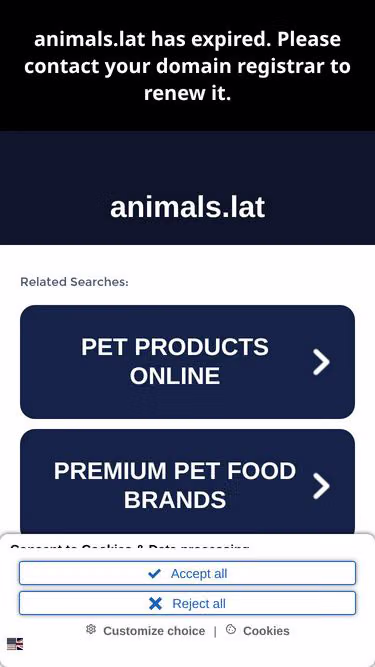Screenshot of animals.lat