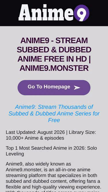 Screenshot of anime9.monster