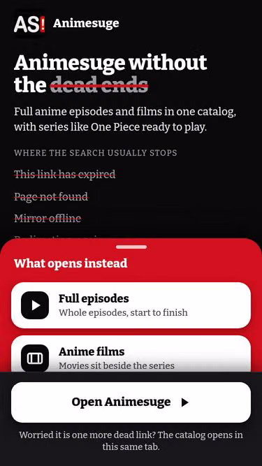 Screenshot of animesuge.quest