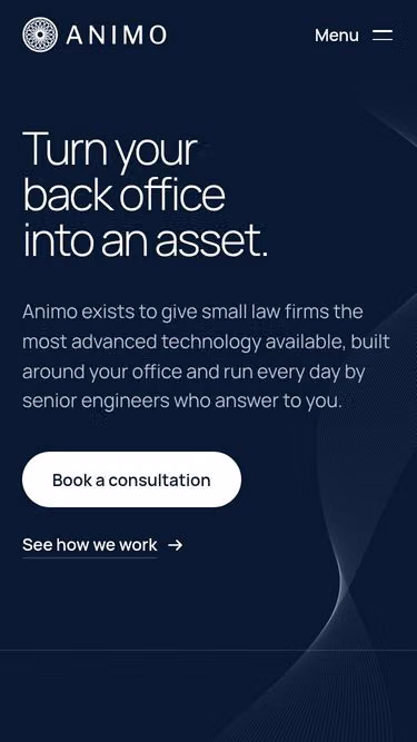 Screenshot of animo.legal