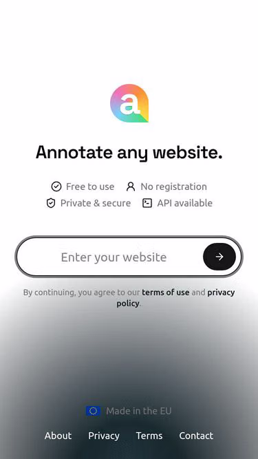 Screenshot of annotate.website