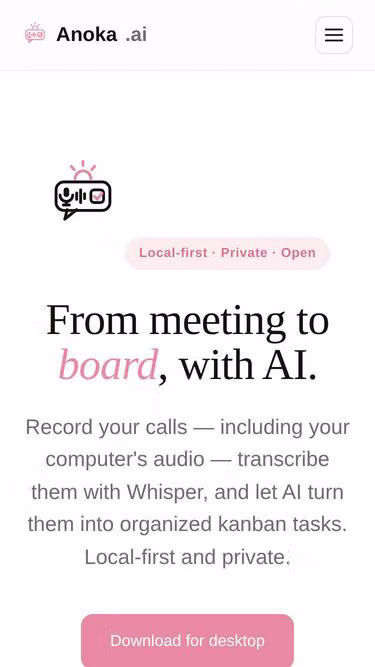 Screenshot of anoka.ai