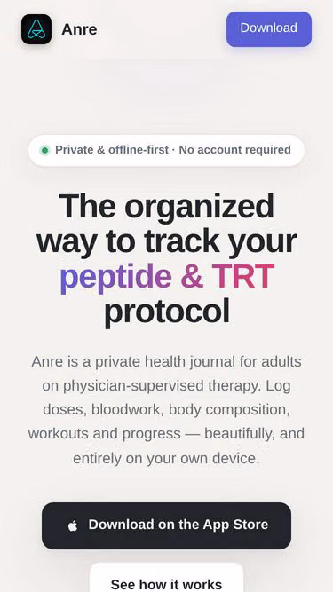 Screenshot of anre.app
