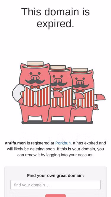 Screenshot of antifa.men