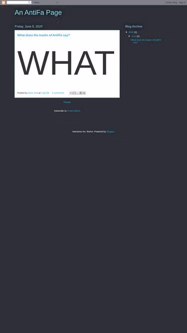 Screenshot of antifa.page