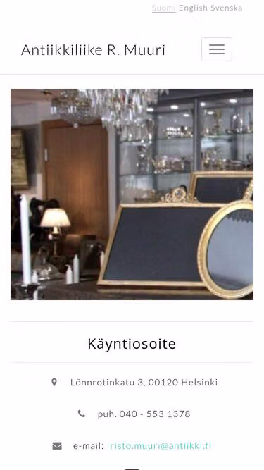 Screenshot of antiques.fi