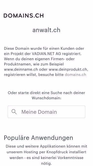 Screenshot of anwalt.ch