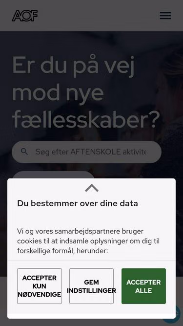 Screenshot of aof.dk