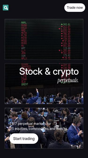 Screenshot of aperi.trade