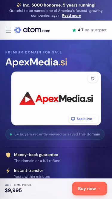 Screenshot of apexmedia.si