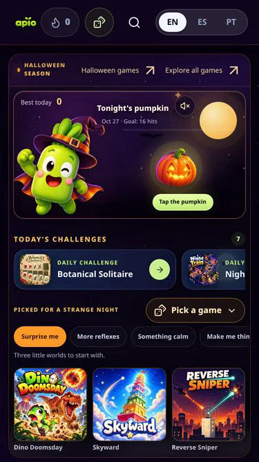Screenshot of apio.games