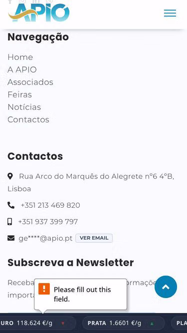 Screenshot of apio.pt