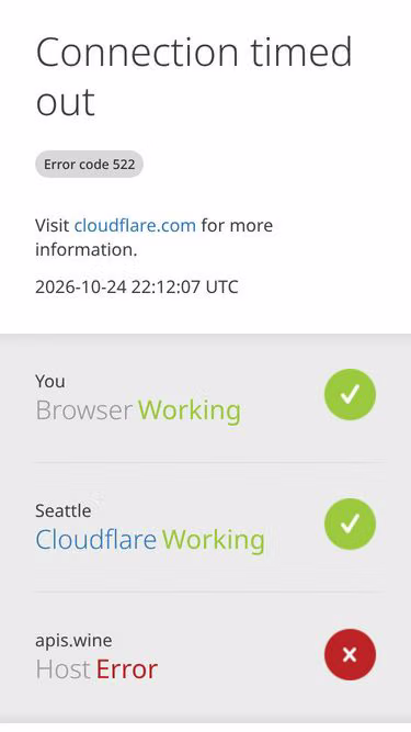 Screenshot of apis.wine