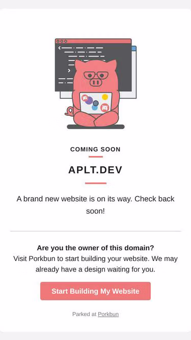 Screenshot of aplt.dev