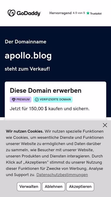 Screenshot of apollo.blog
