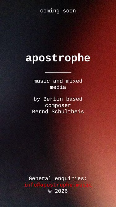 Screenshot of apostrophe.music