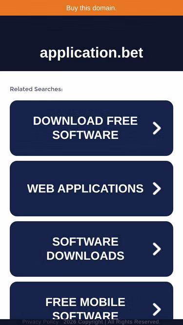 Screenshot of application.bet