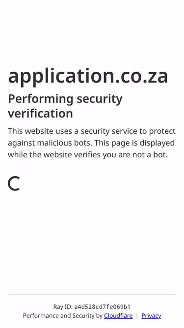 Screenshot of application.co.za