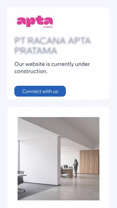 Screenshot of apta.co.id