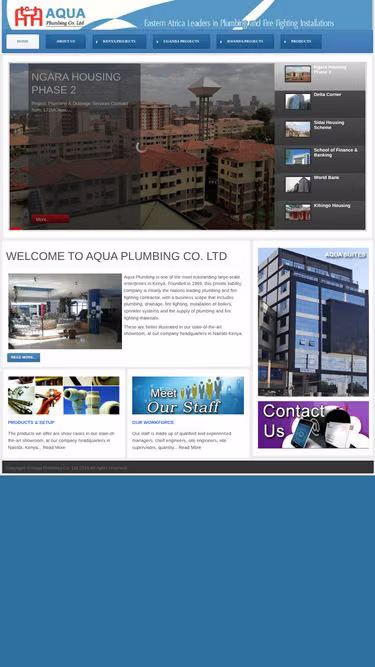 Screenshot of aqua.co.ke