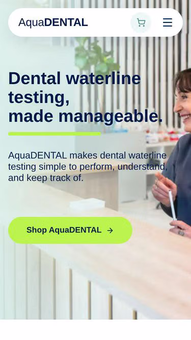 Screenshot of aqua.dental