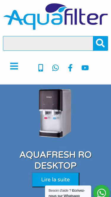 Screenshot of aquafilter.ma