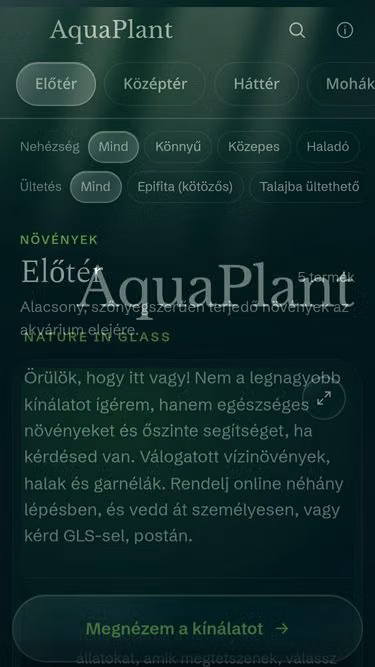 Screenshot of aquaplant.hu