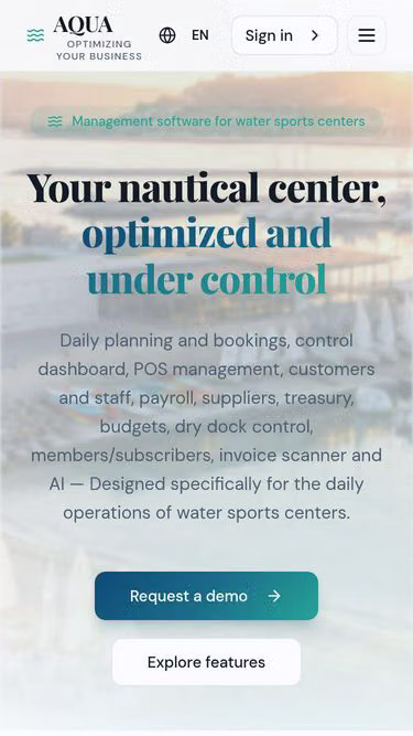 Screenshot of aquasports.app